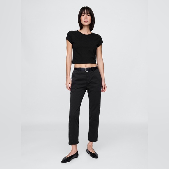GAP Mid Rise Downtown Khakis Black Size 8 NWT Brand New - Picture 1 of 14